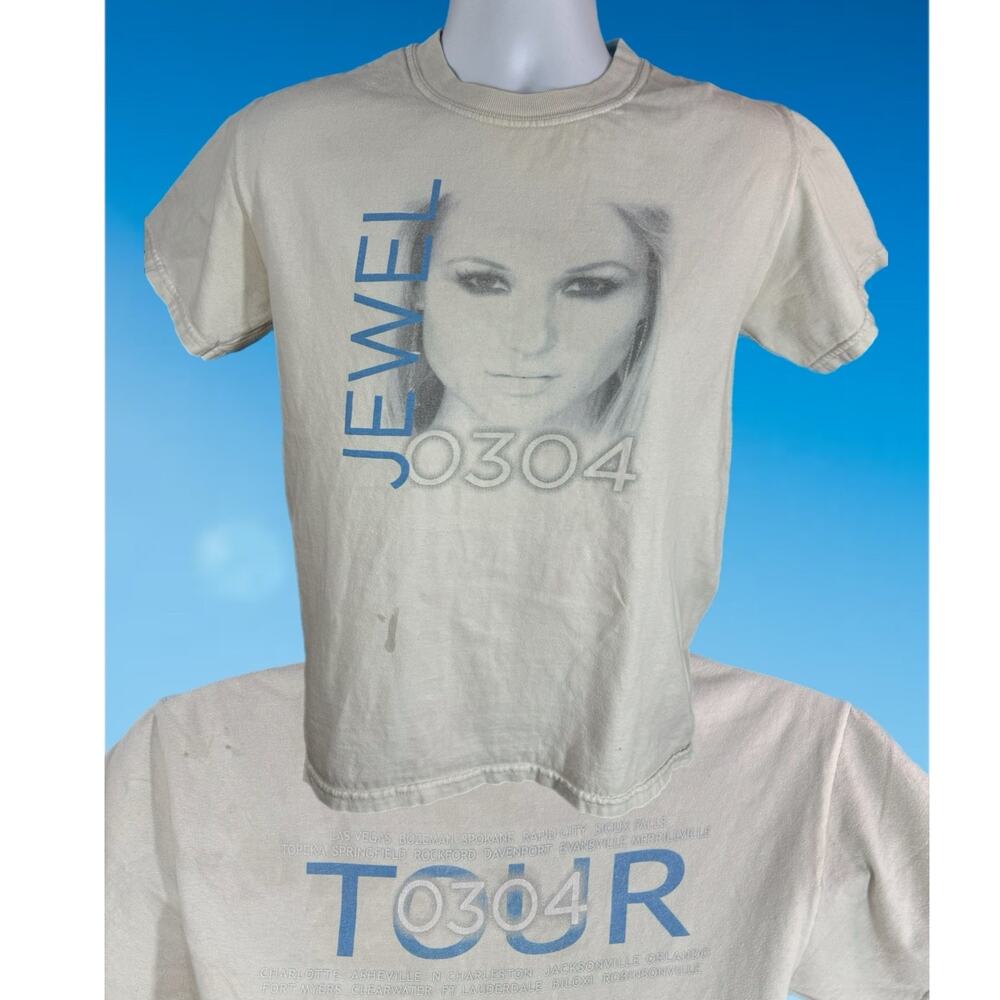 Vintage 2004 Jewel 0304 Tour T Shirt Black Womens Size Small Concert Graphic Tee